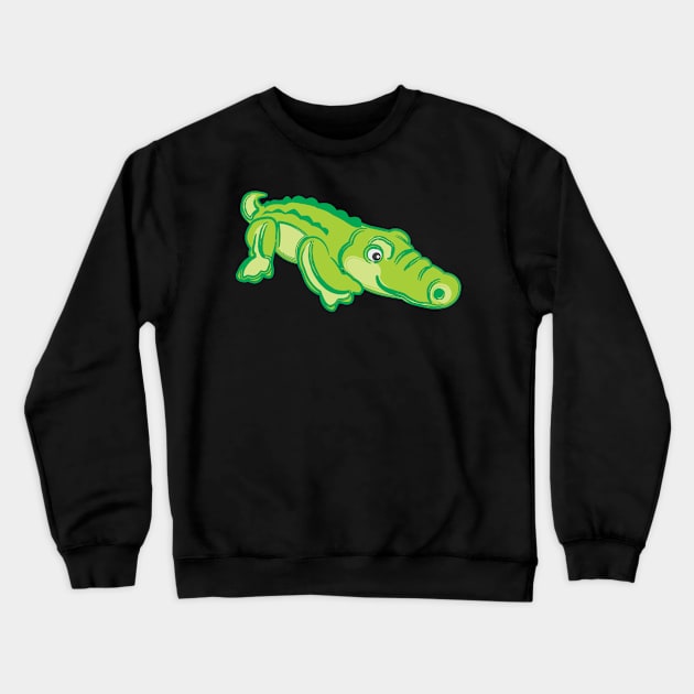 Baby Alligator Crewneck Sweatshirt by evisionarts